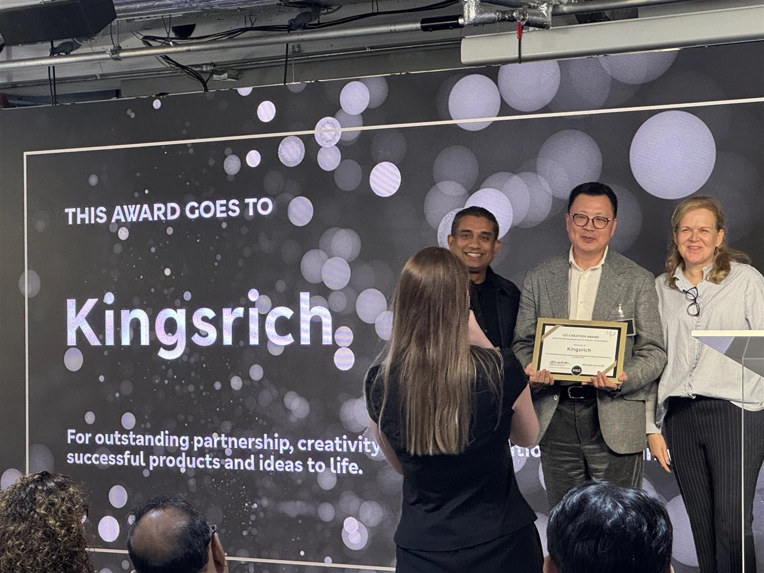 Kingsrich、M&S Supplier Summit 2026でCo-Creation Awardを受賞